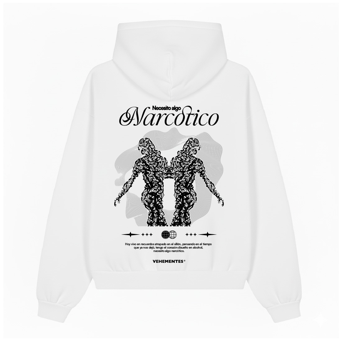 Buzo Narcótica Blanco Back
